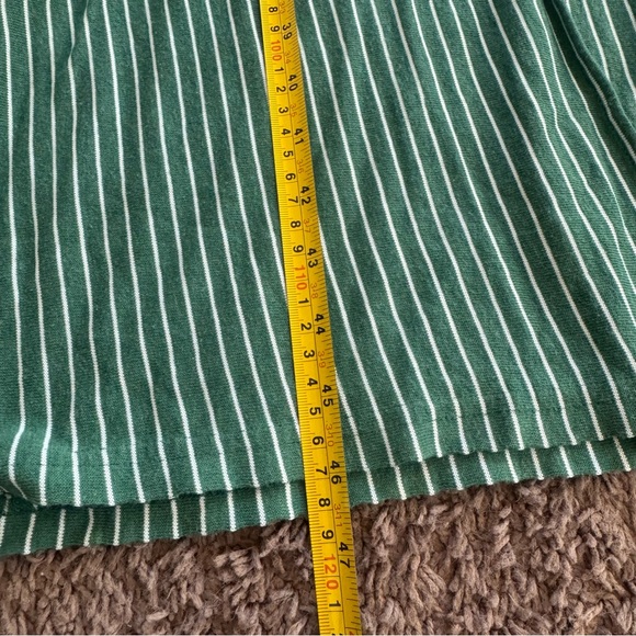 MP|C Mink Pink Hey Now Green Striped Midi Dress Twist Front M - Picture 9 of 12